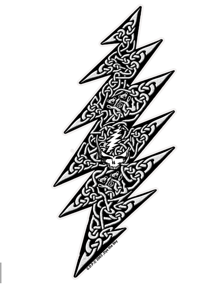 Dye the Sky - Grateful Dead Celtic Bolt Sticker