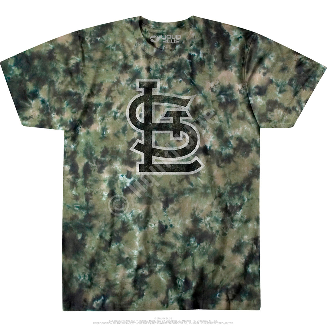 Liquid Blue - St. Louis Cardinals Camo Tie-Dye T-Shirt