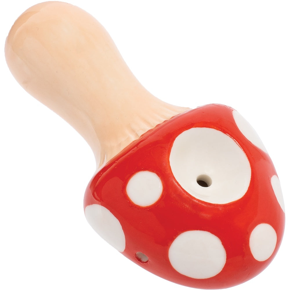 Wacky Bowlz - 3.5" Ceramic Red Mushroom Pipe