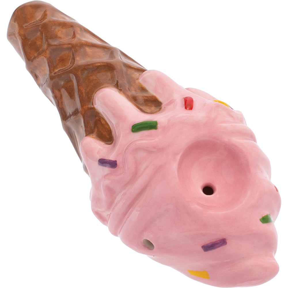 Wacky Bowlz 3.5" Ceramic Pink Ice Cream Pipe