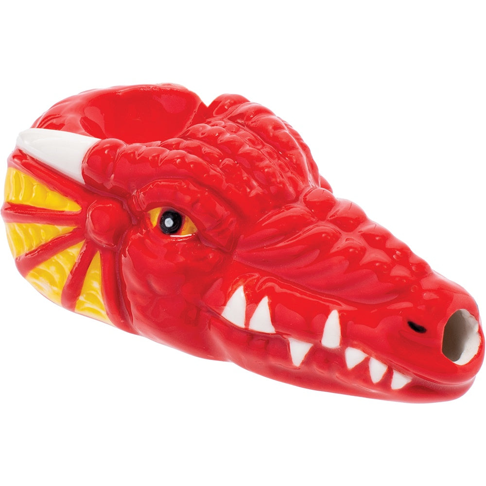 Wacky Bowlz 3.5" Ceramic Red Dragon Pipe