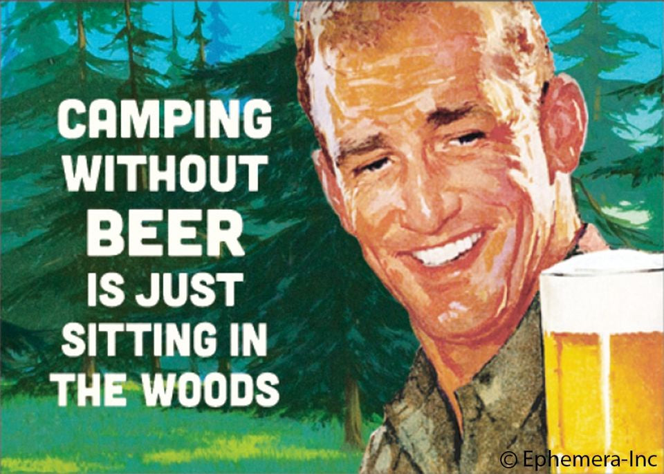 Camping Is Just Sitting - Funny Magnet