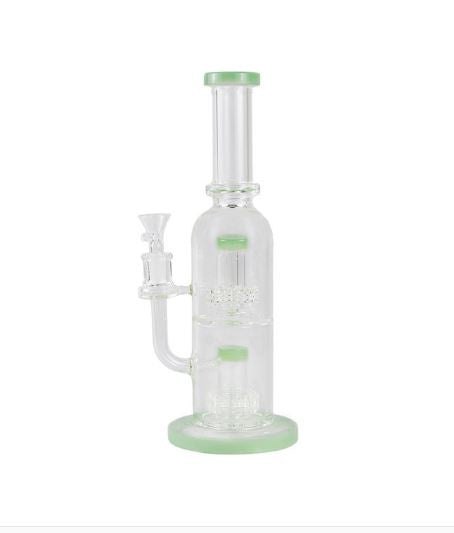 Skeye - Gili Glass 11.5" Tube Shift Dual Stereo Matrix Perc w/Accents Pipe