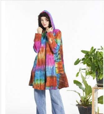 Kathmandu - Tie-Dye Zip Hoodie Long Jacket