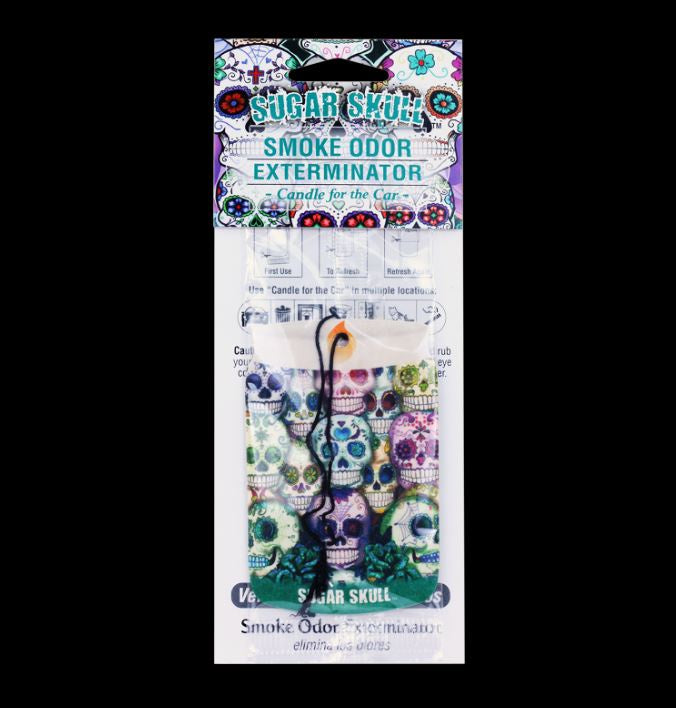 Sugar Skull Car Hanger Smoke Odor Exterminator