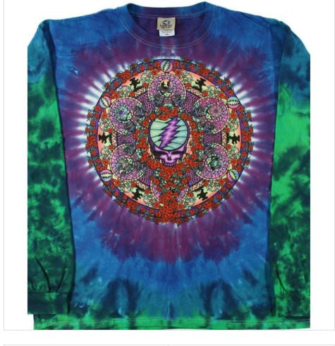 Grateful Dead Bear Jamboree Tie-Dye Long Sleeve Shirt