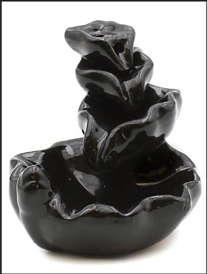 Triple Lily Leaf Backflow Incense Burner