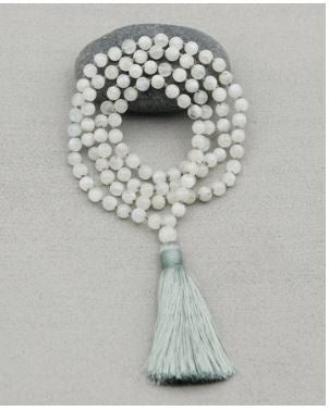 Culture Spot - Gemstone Mala w/Premium Rainbow Moonstone