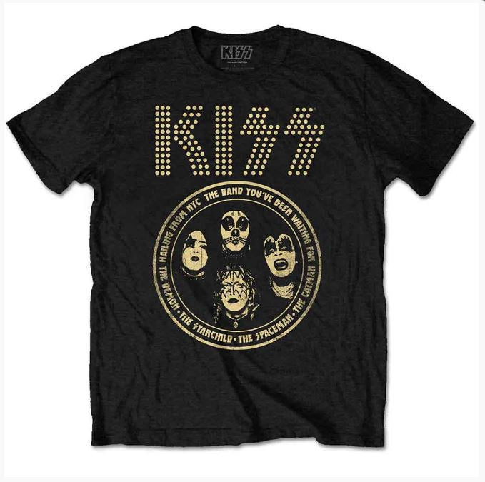 Rock Off - KISS 'Band Circle' Unisex T-Shirt