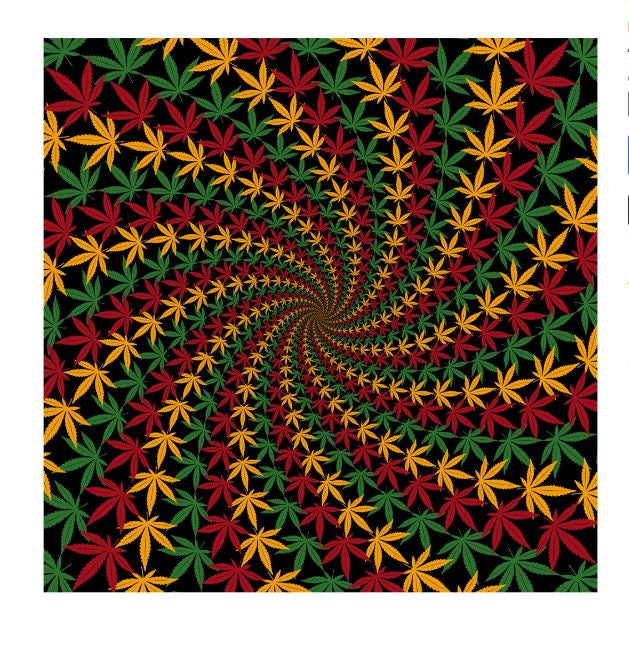 3D Rasta Leaf Spiral Bandana