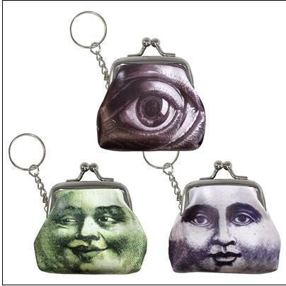Eye on You Moon Face Coin Purse Keychain KA436