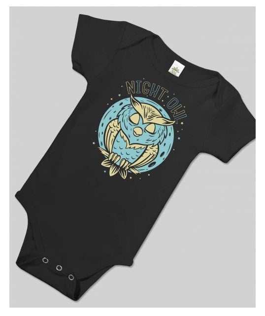 Soul Flower - Night Owl Baby Bodysuit