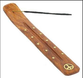 Benjamin - Wooden Ash Catcher Boat w/Peace Sign
