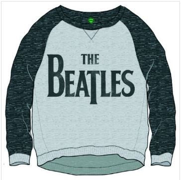 Rock Off - The Beatles 'Drop T Logo' Ladies Cropped Sweatshirt