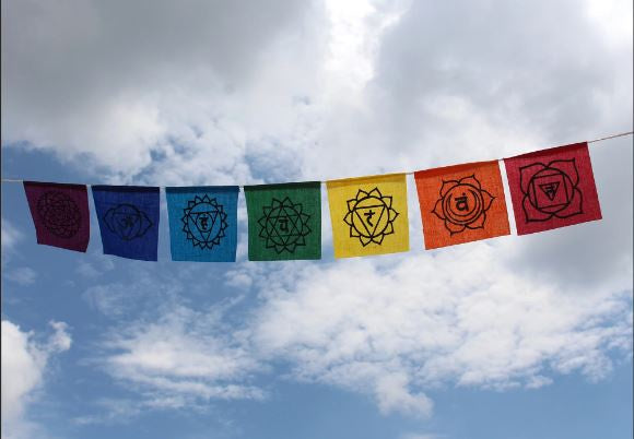 Kathmandu - 7 Chakra Prayer Flag Banner CP-35