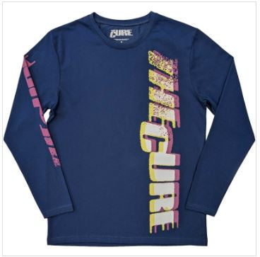 Rock Off - The Cure Glitched Logo L-Sleeve Print Shirt