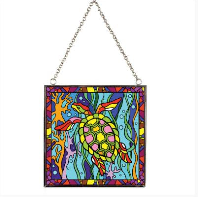 Suncatcher - Stain Glass Turtle Suncatcher