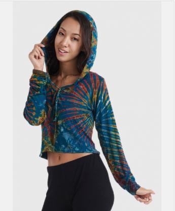 Kathmandu - Tie Dye Crop Hoodie