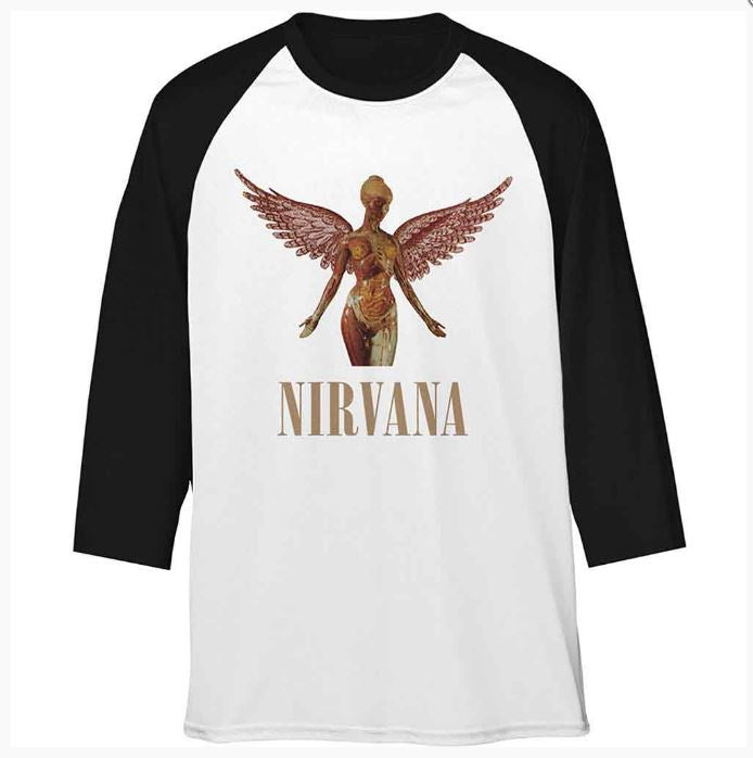 Rock Off - Nirvana 'Triangle in Utero' Unisex Raglan L-Sleeve Shirt