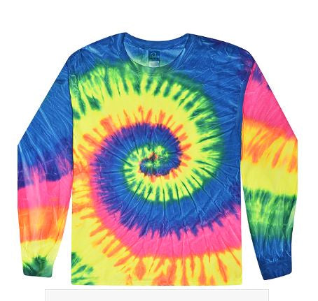 Colortone - Neon Rainbow Tie Dye L-Sleeve Shirt