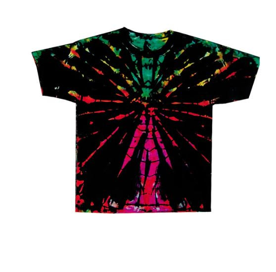 HappyLife - Black Rainbow Spiral Tie Dye T-Shirt