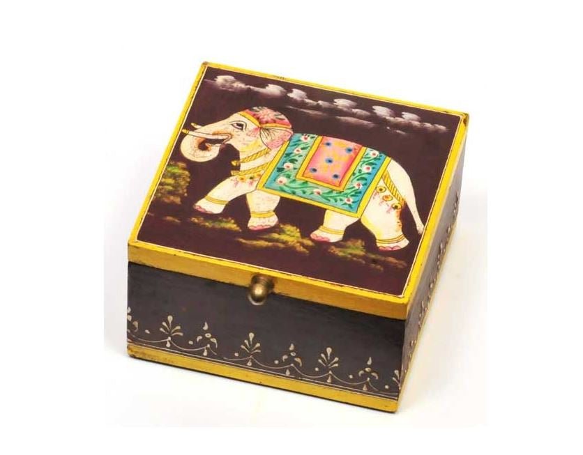 RExpo - Painted Elephant Wooden Box