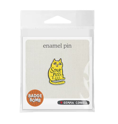 Badge Bomb - Cat "Sourpuss" Enamel Pin