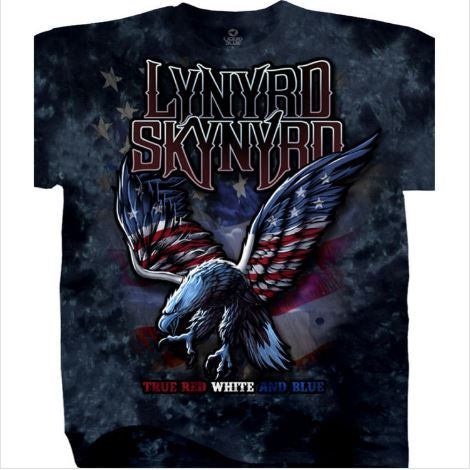 Liquid Blue - Lynyrd Skynyrd "True Red White & Blue" Tie Dye T-Shirt