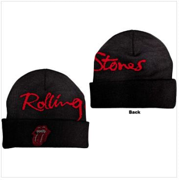Rock Off - Rolling Stones 'Embellished Classic Tongue' Unisex Beanie Hat