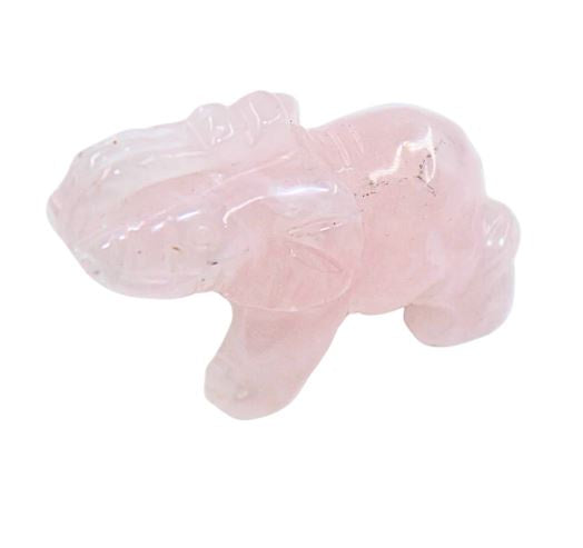 Earth's Elements - Large Carved Crystal Elephant Figurine