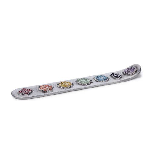 Seven Chakras Enameled Incense Stick Burner