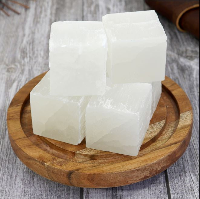 Nature's Artifacts - Natural Moroccan Selenite Crystal Cube