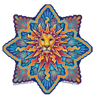 Dye the Sky - Lion Sun 5.75" Sticker