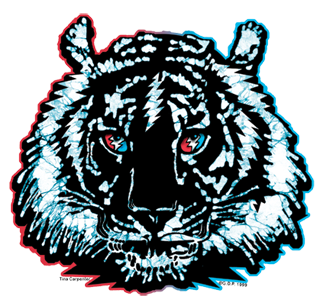 Dye the Sky - Grateful Dead Tiger Bolt Sticker