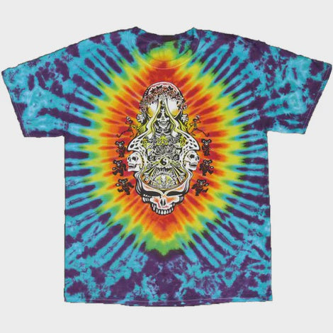 Cosmic Cotton - Grateful Dead Double Skulls Tie Dye T-Shirt
