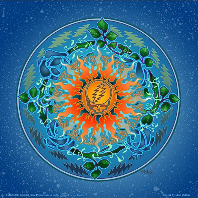 HappyLife - Grateful Dead Rose Sun Offset Print