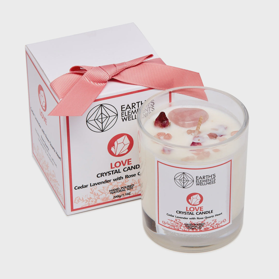Earth's Elements - Crystal Candle Love