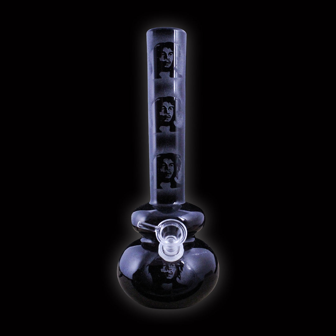 12" Frosted Double Bubble Vase Soft Glass Water Pipe