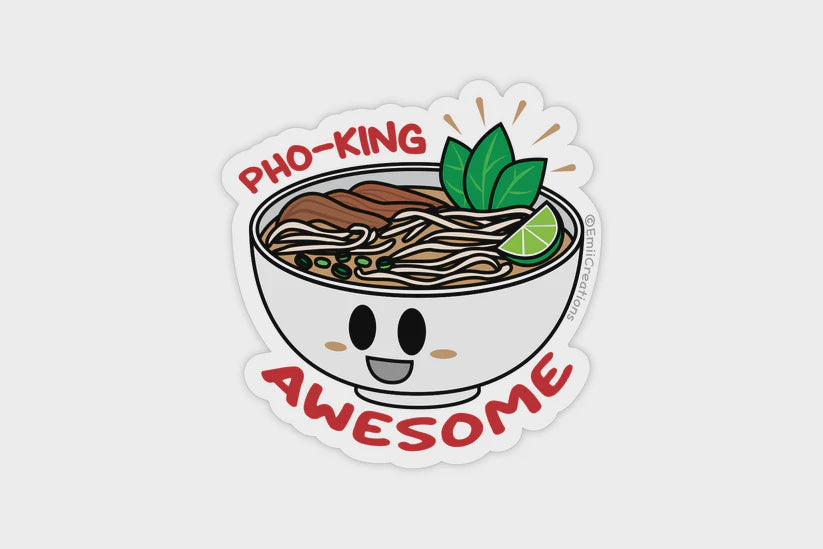 Noodle Pho-King Awesome Bowl Vinyl Stickers