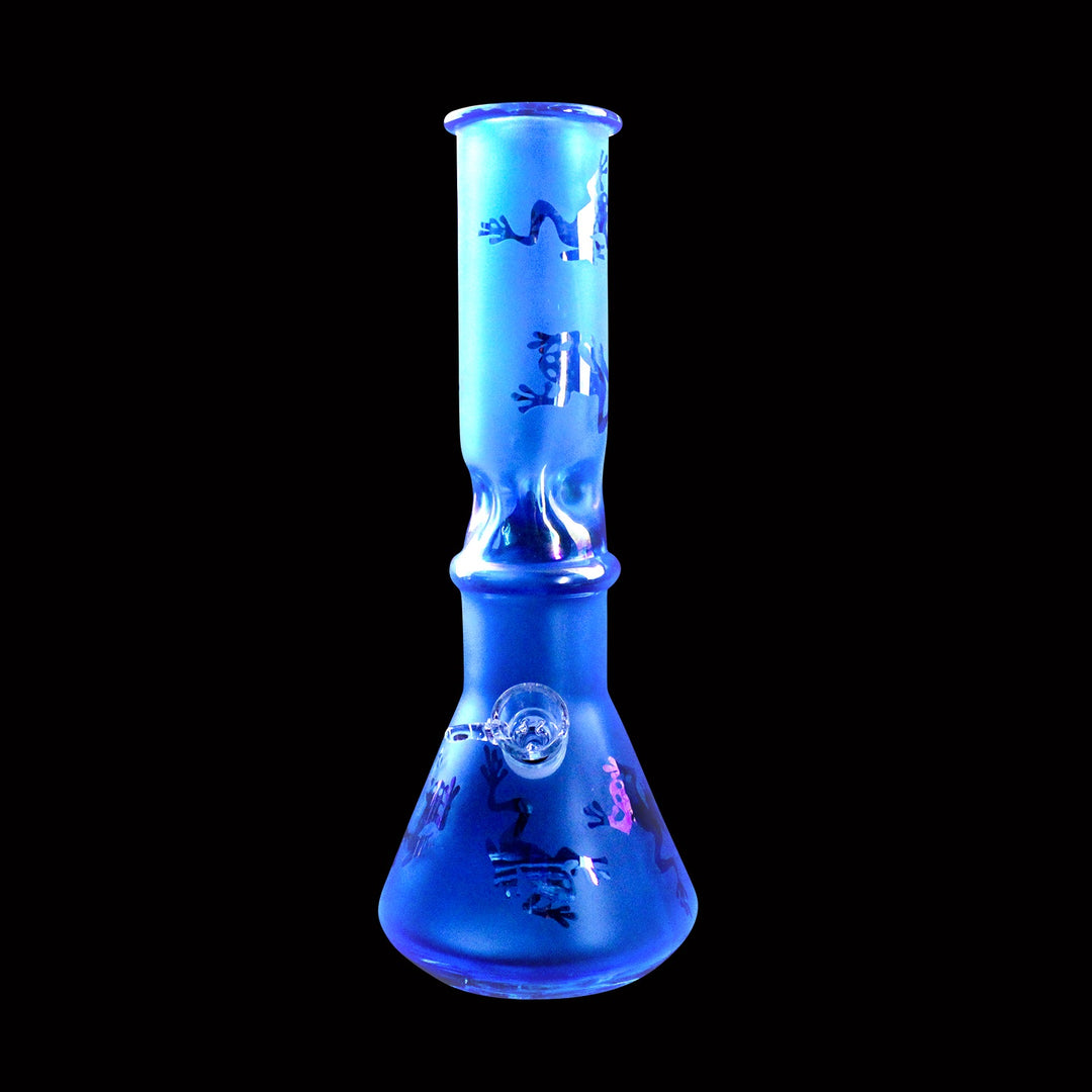 Twisted Sisters - 12" Frosted Beaker Vase w/Frogs FF1