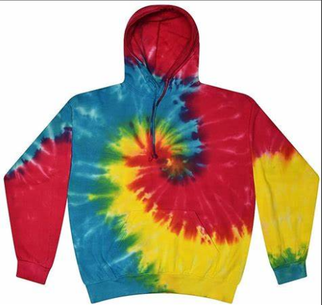 Colortone Tie Dye Pullover Hoodie - Reactive Rainbow
