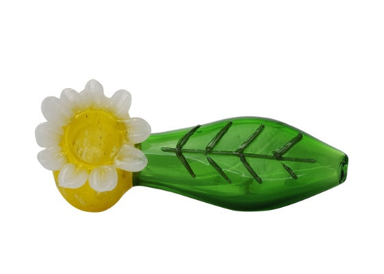5" Glass Sunflower Pipe