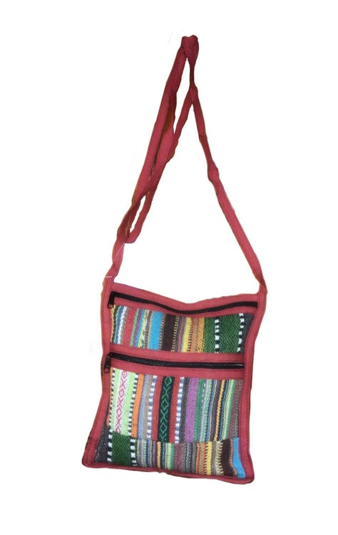 Double Zipper Woven Passport Bag