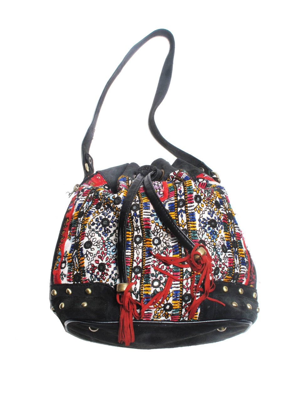 Blue Sky - Vintage Fabric Shoulder Bag