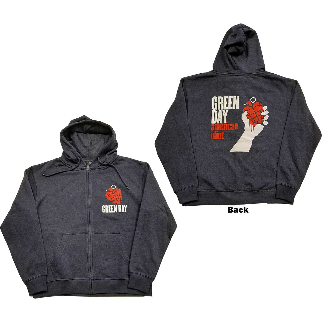Rock Off - Green Day "American Idiot" Unisex Zip Up Hoodie