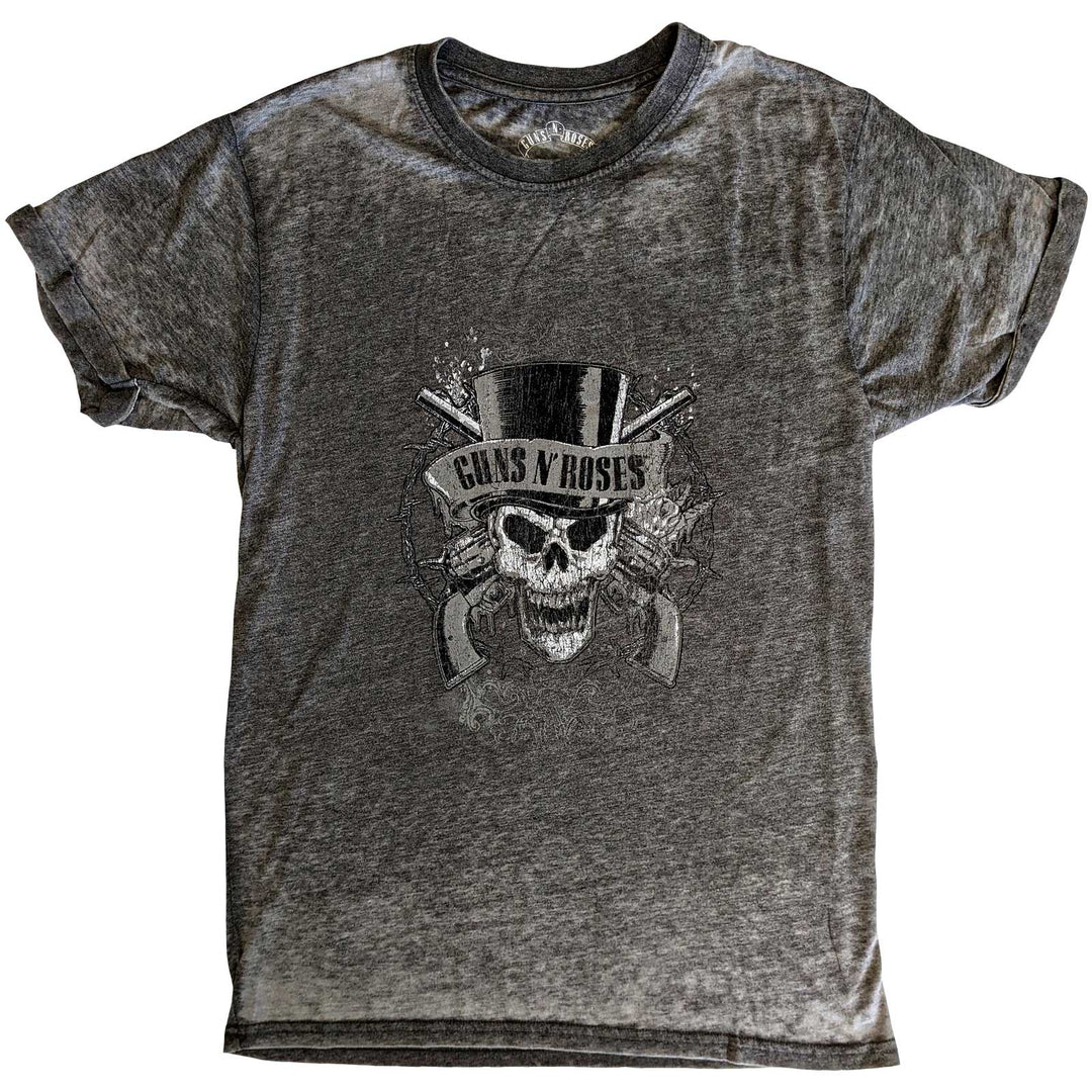 Guns N Roses Faded Skull Burnout T-Shirt