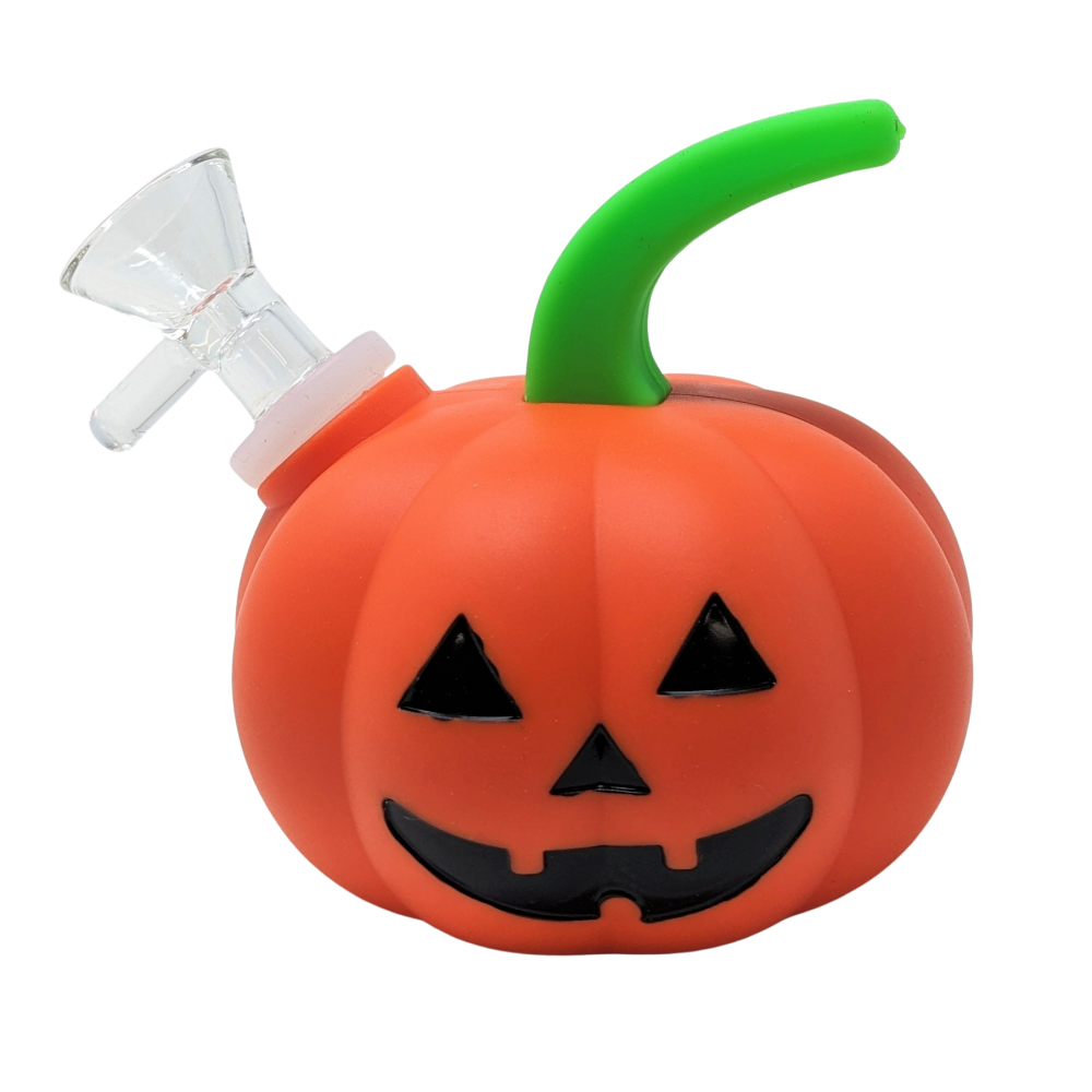 Silicone Pumpkin Face Water Pipe