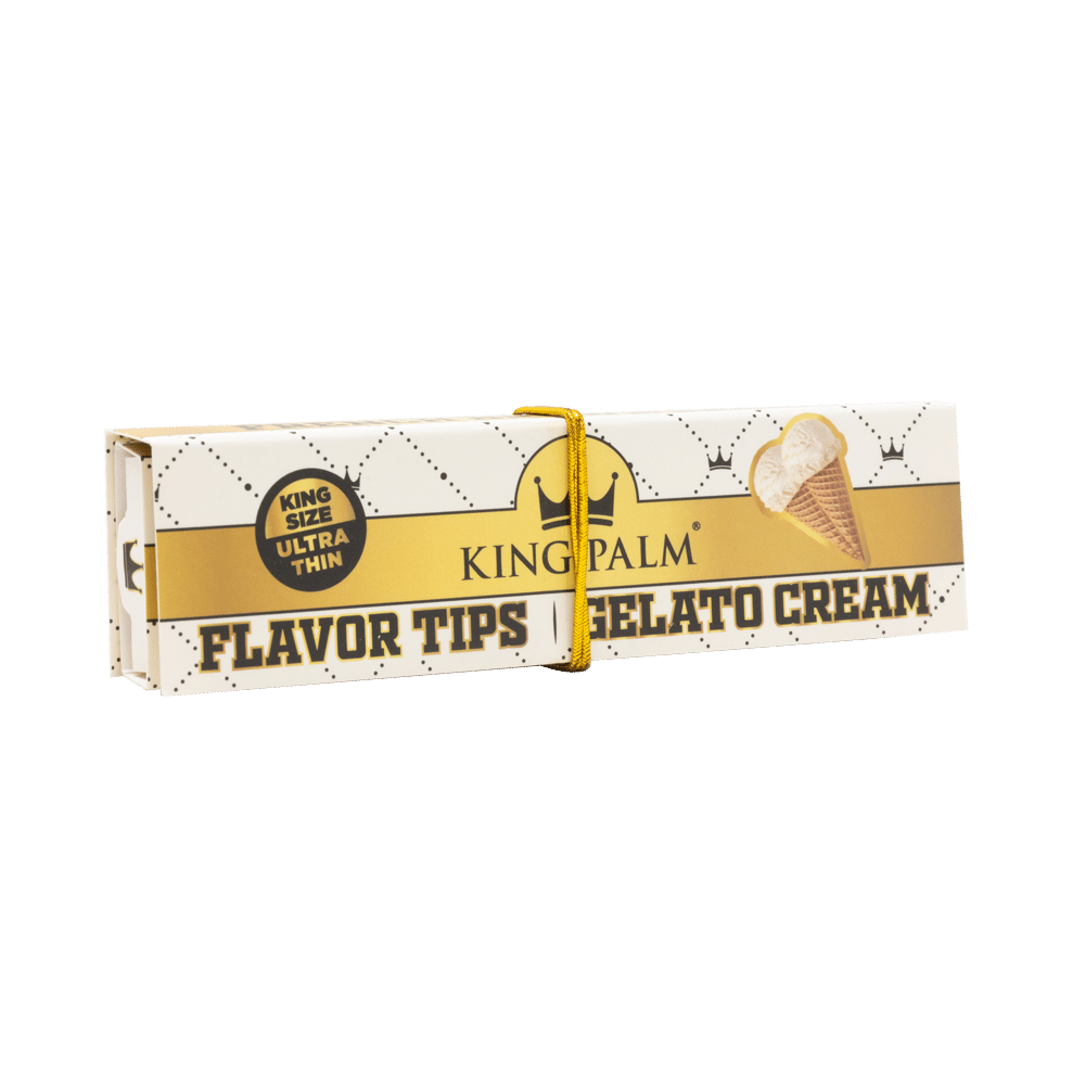 King Palm French Brown King Size Rolling Papers w/Tips - Gelato Cream