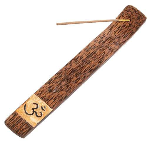 Palmwood Om Incense Holder