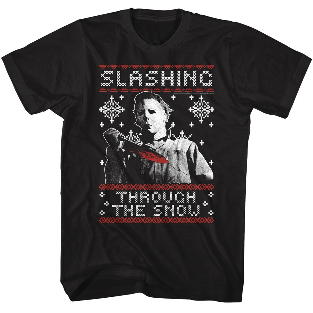 Amercian - Halloween Slashing Through the Snow T-Shirt